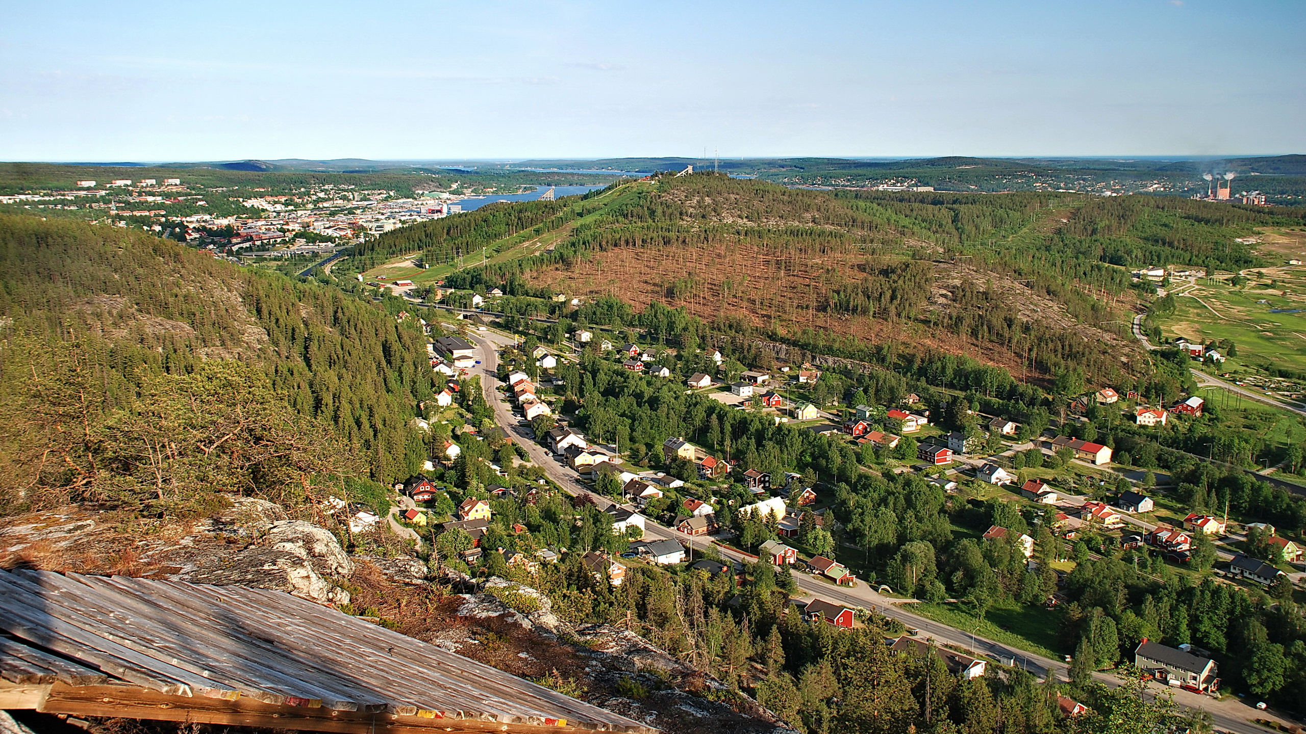 Vy från Åsberget i Örnsköldsvik.