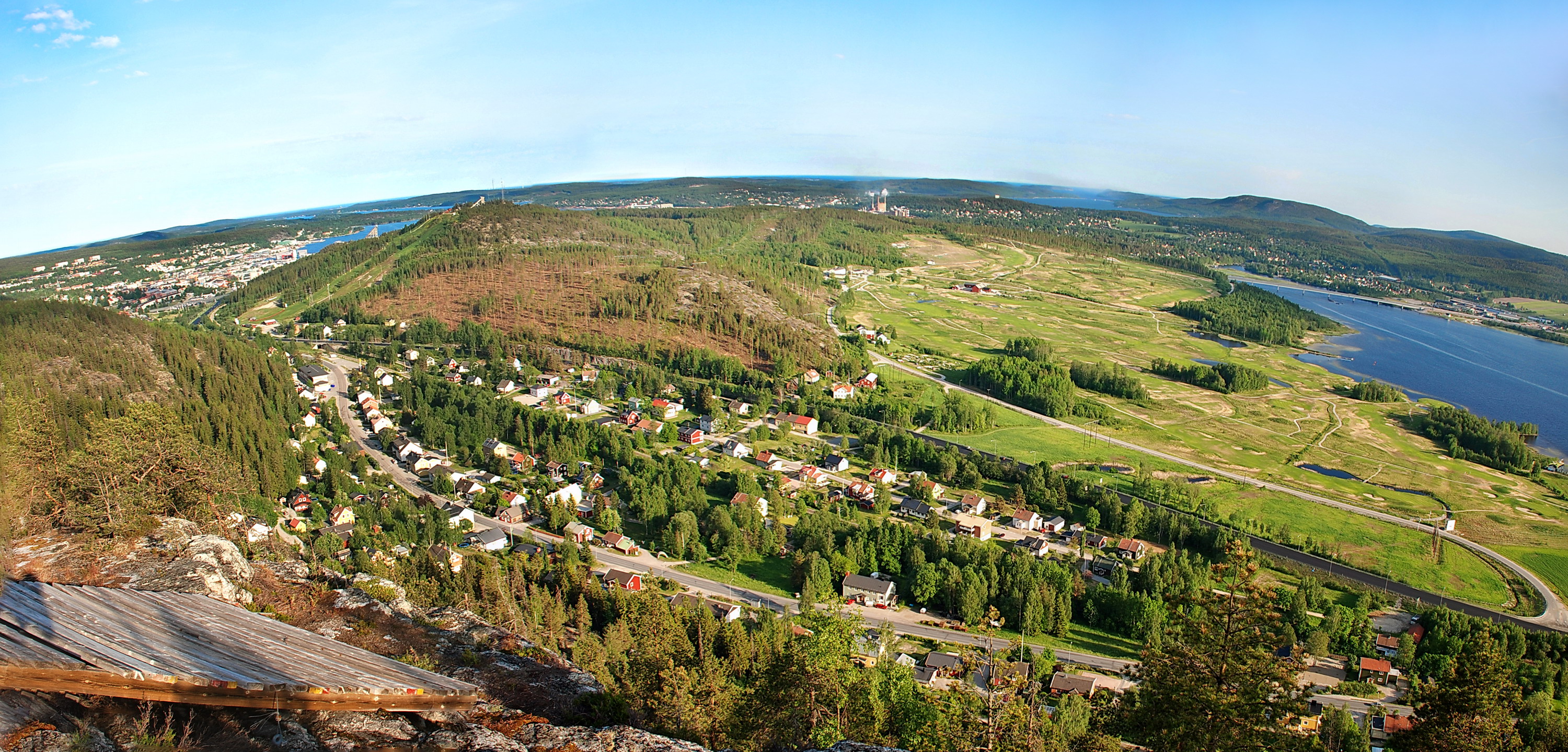 Vy från Åsberget i Örnsköldsvik.